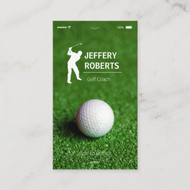 Creative Golfer Golf Coach Business Card (Front)