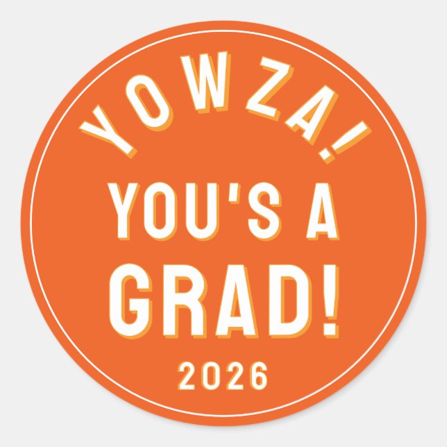 Creative Graduation 2026 Classic Round Sticker (Front)