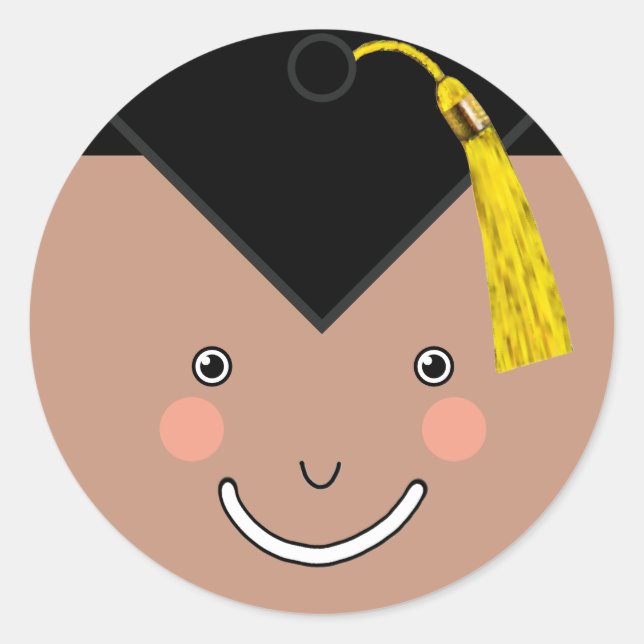 Creative Graduation Classic Round Sticker (Front)