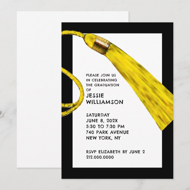 Creative Graduation Party Invitations (Front/Back)