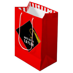 Creative Graduation Red Medium Gift Bag