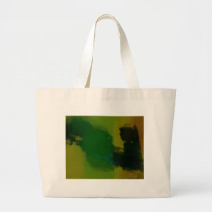 Creative Green Yellow Abstract Large Tote Bag