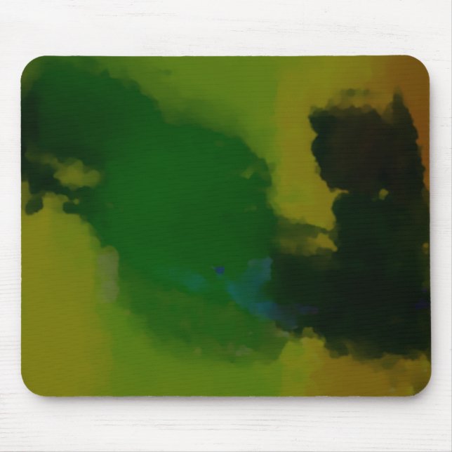 Creative Green Yellow Abstract Mouse Pad (Front)