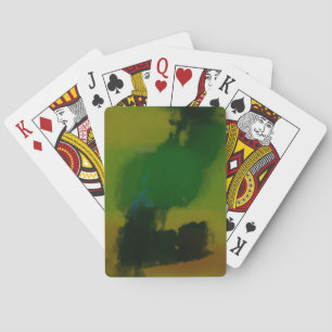 Creative Green Yellow Abstract Playing Cards