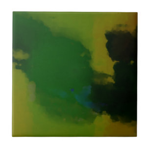 Creative Green Yellow Abstract Tile