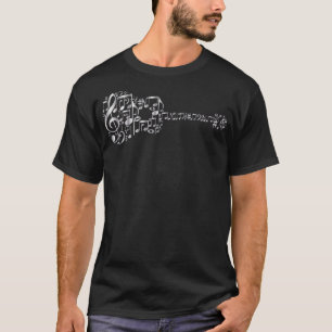 Creative Guitar Art Acoustic Guitar In Metallic Mu T-Shirt