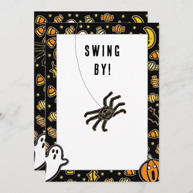 Creative Halloween Party Invitations (Front/Back)