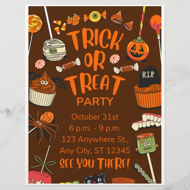 Creative Halloween Trick Or Treat Flyer (Front)