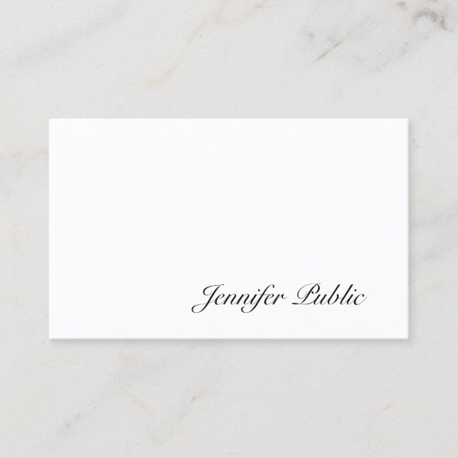 Creative Handwritten Calligraphy Script Modern Business Card (Front)