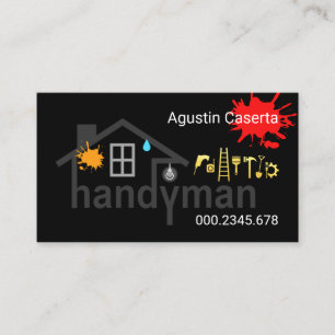 Creative Handyman Home Building Business Card