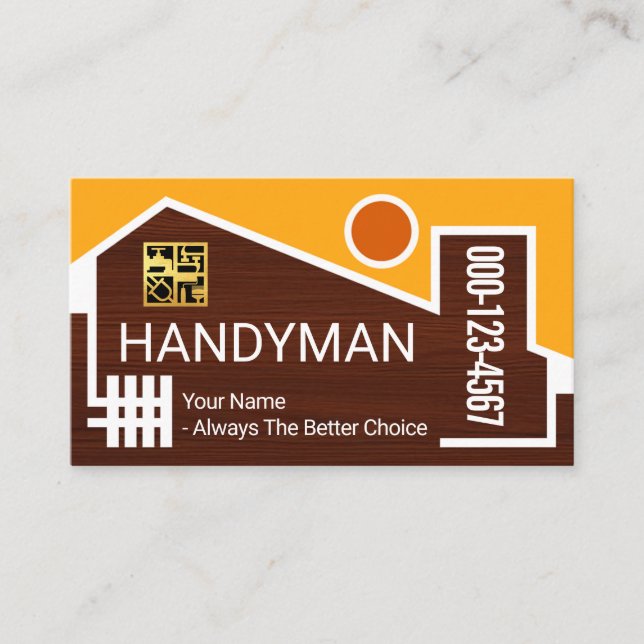 Creative Handyman Home Frame Business Card (Front)