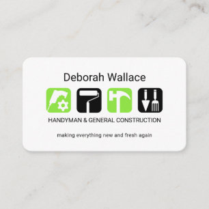 Creative Handyman Repair Tool Logo Business Card