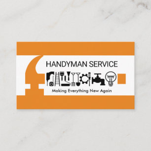 Creative Handyman Repair Tools Hammer Business Card
