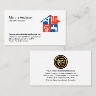 Creative Handyman Tools Building Roof Business Card