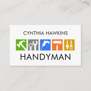 Creative Handyman Tools Icon Business Card