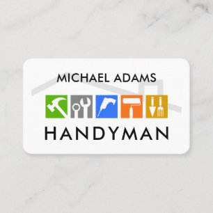 Creative Handyman Tools Icon Business Card