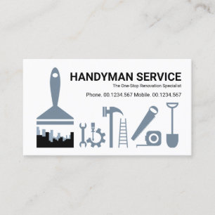Creative Handyman Tools Remodeling Contractor Business Card
