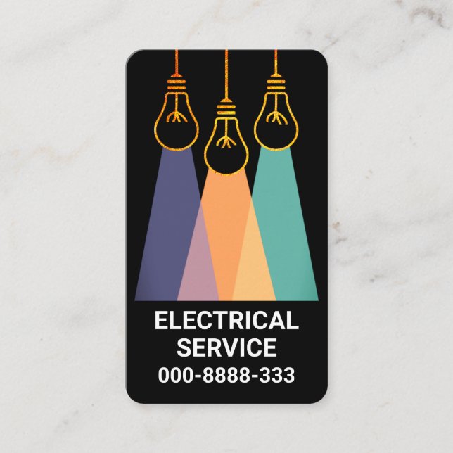 Creative Hanging Gold Lighting Shade  Business Card (Front)