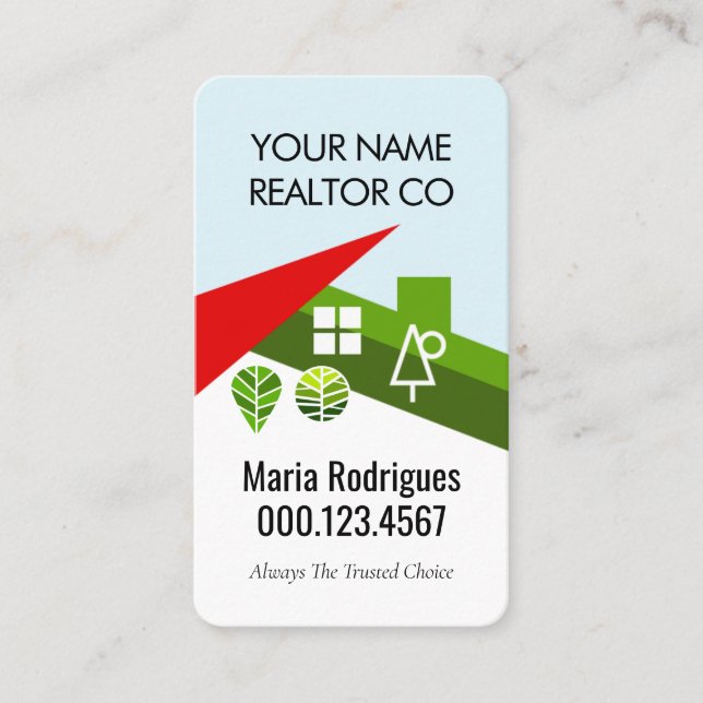 Creative Home Landscape Realtor Business Card (Front)