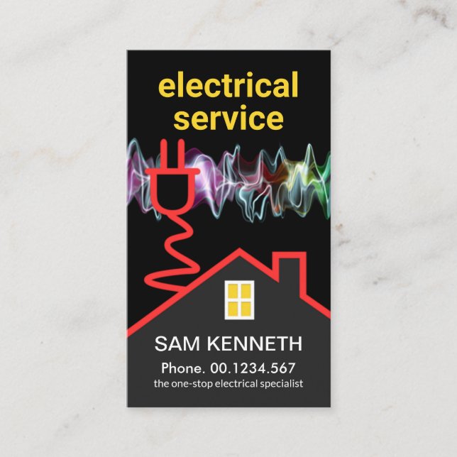Creative Home Rooftop Electric Lightning Circuit  Business Card (Front)