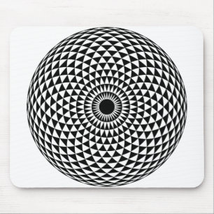 Creative Hypnotic Black and White Mouse Pad