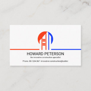 Creative Innovative Building Border Line Business Card