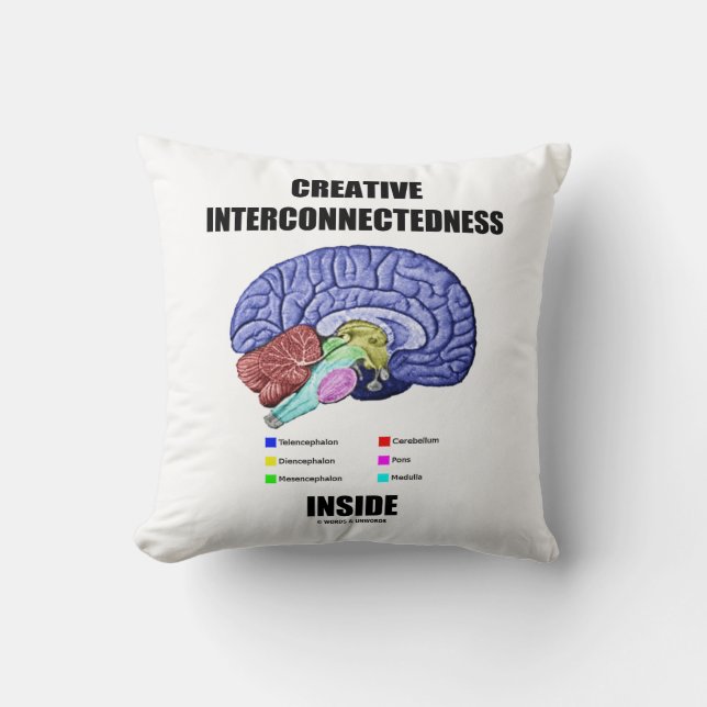 Creative Interconnectedness Inside Brain Cushion (Front)