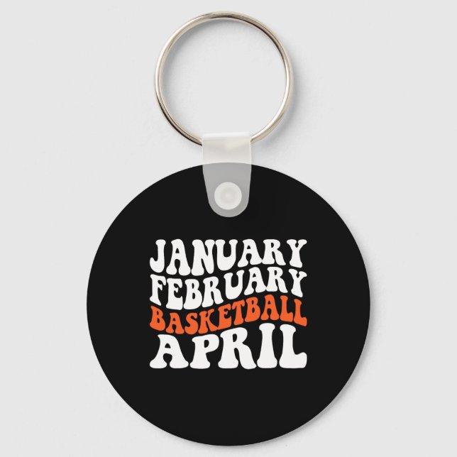 Creative January February Bysketbyll April Bysketb Key Ring (Front)