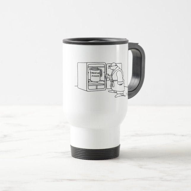 Creative Juices left hand travel mug (Front Right)