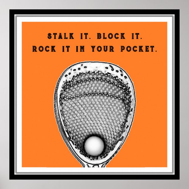 Creative Lacrosse Goalie Poster (Front)