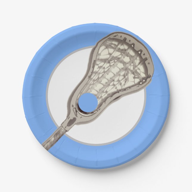 Creative Lacrosse Party Paper Plate (Front)