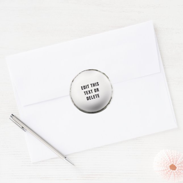 Creative Lacrosse Sports Classic Round Sticker (Envelope)