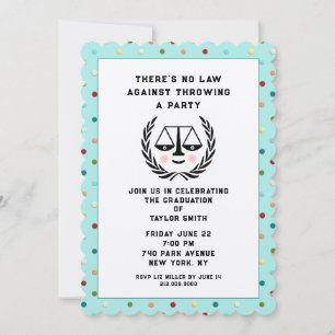 Creative Law School Grad Party Invitation