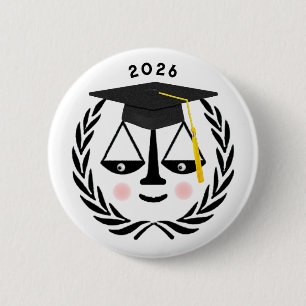Creative Law School Graduation 6 Cm Round Badge