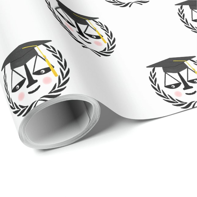 Creative Law School Graduation Gift Wrapping Paper (Roll Corner)