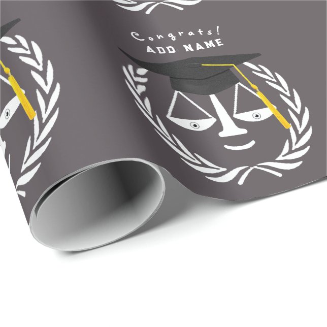 Creative Law School Graduation Gift Wrapping Paper (Roll Corner)