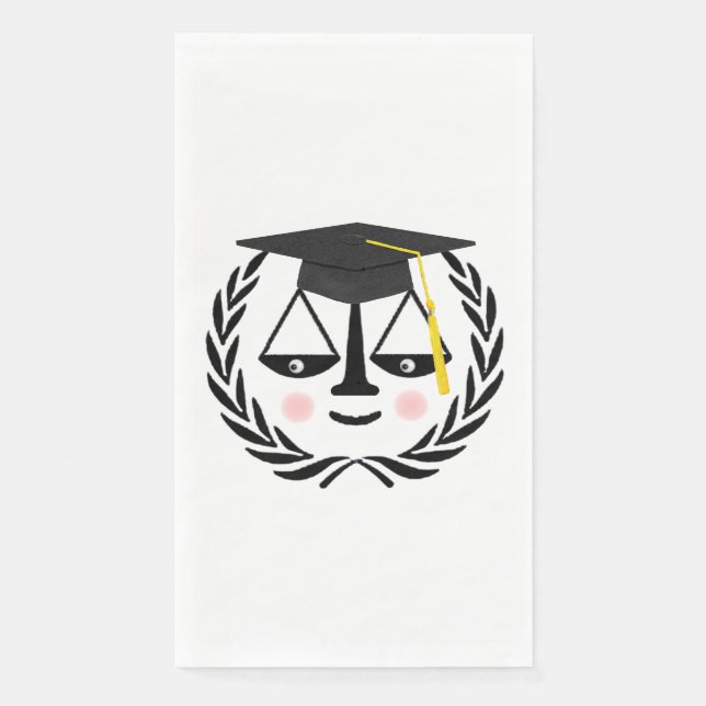 Creative Law School Graduation Napkin (Front)