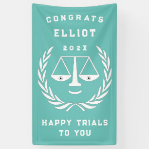 Creative Law School Graduation Party Banner