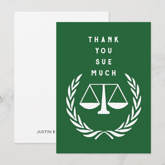 Creative Lawyer Thank You Card (Front/Back)