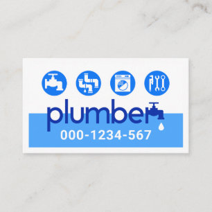 Creative Leaking Plumber Faucet Plumbing Business Card