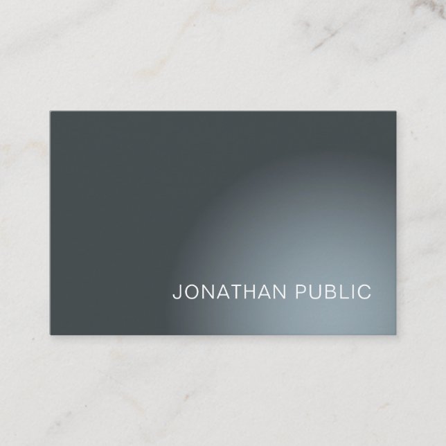 Creative Light And Shadow Modern Plain Business Card (Front)
