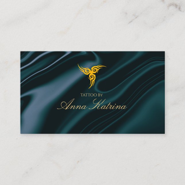 Creative Luxury Tattoo Artist Elegant appointment Business Card (Front)