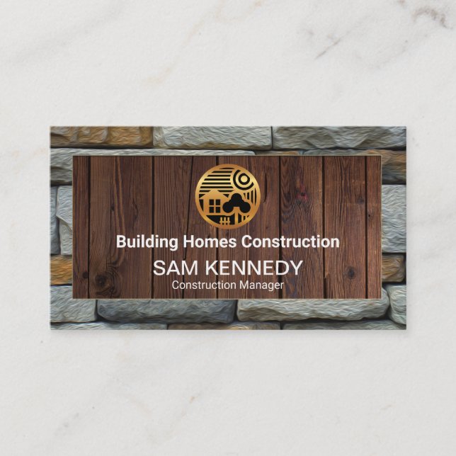 Creative Masonry Works Timber Panelling Constracto Business Card (Front)
