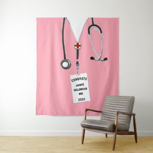 Creative Medical School Graduation Congrats Tapestry