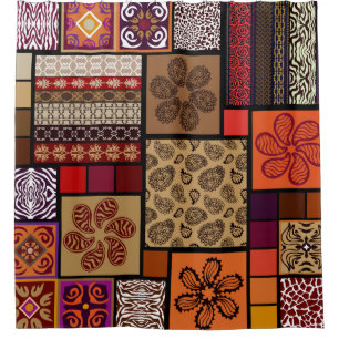 Creative mega set of seamless patterns inspired by shower curtain