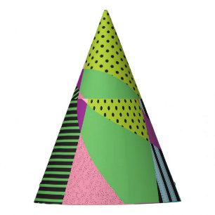Creative Memphis Frame Modern Design Party Hat