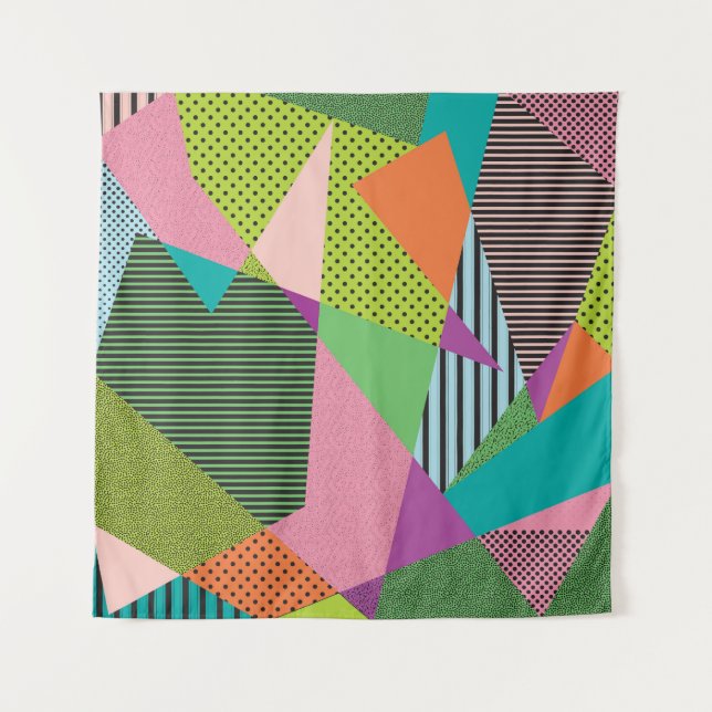 Creative Memphis Frame Modern Design Tapestry (Front)