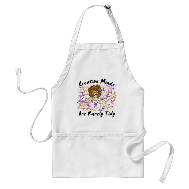 Creative Minds Are Rarely Tidy Apron (Front)