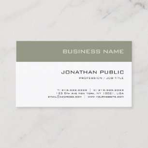 Creative Minimal Modern Plain Trendy Luxury Chic Business Card