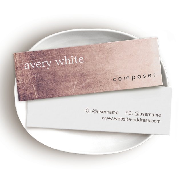 Creative Minimalist Aged Texture Look Mini Business Card (Creator Uploaded)